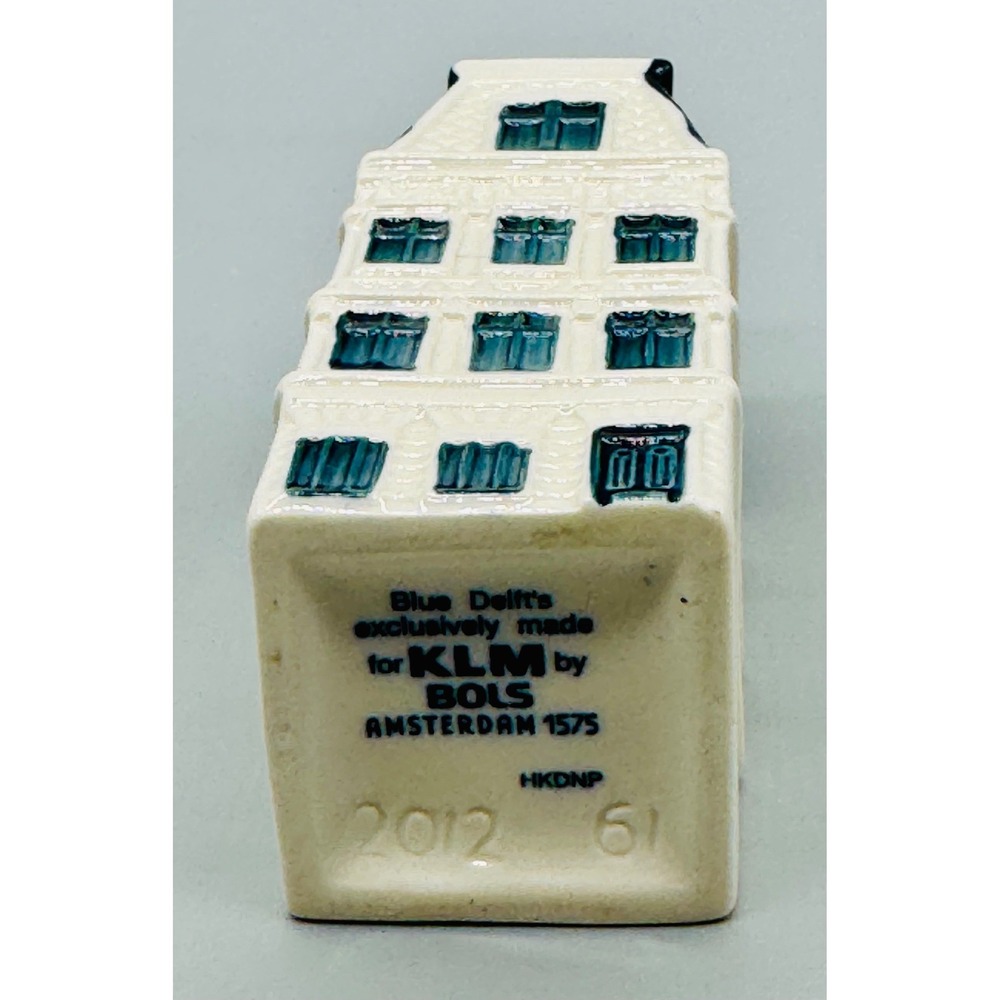 KLM BOLS Blue Delft Gin House‎ 61 Amsterdam 2012 Ceramic Bottle Empty - Picture 6 of 7